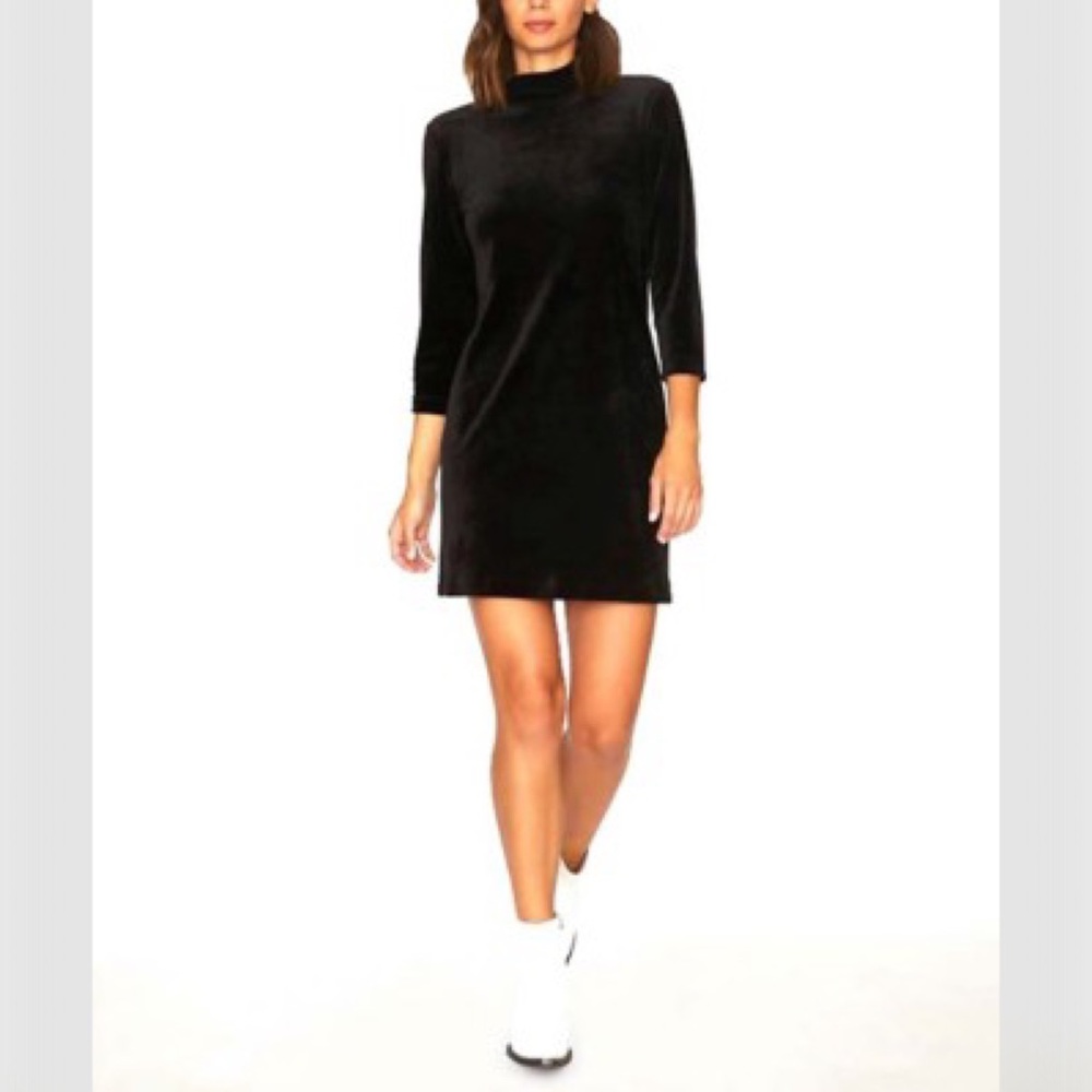 NWT Sanctuary Endless Night Velour Dress Black Sm